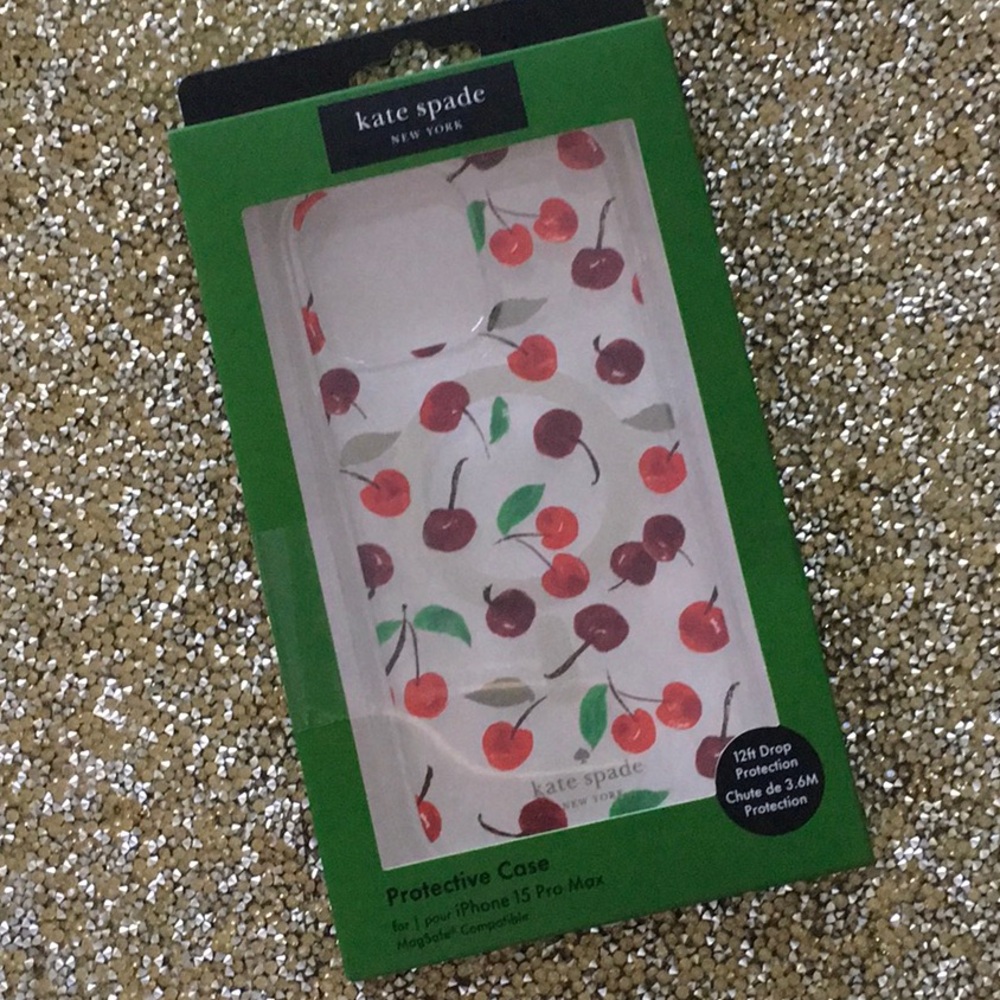 Kate Spade Cherry Pattern iPhone 15 Pro Max Case